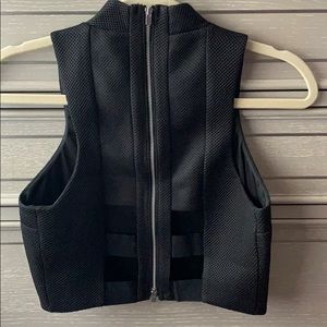 Black Back Cutout Crop Top